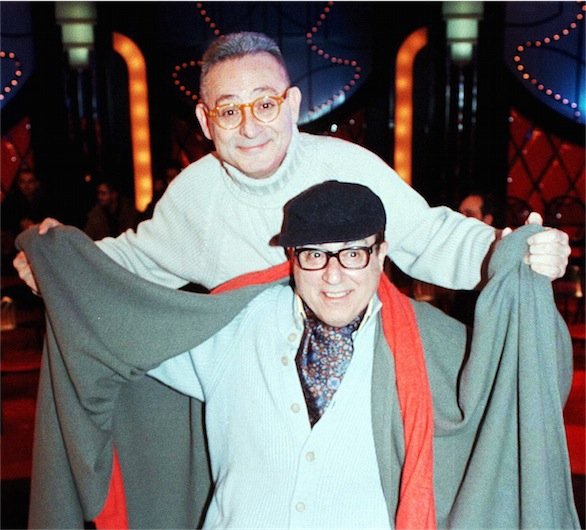 Una foto che ritrae insieme Leo Gullotta e Oreste Lionello, amici prima che colleghi