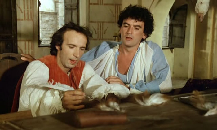 Con Roberto Benigni in "Non ci resta che piangere"